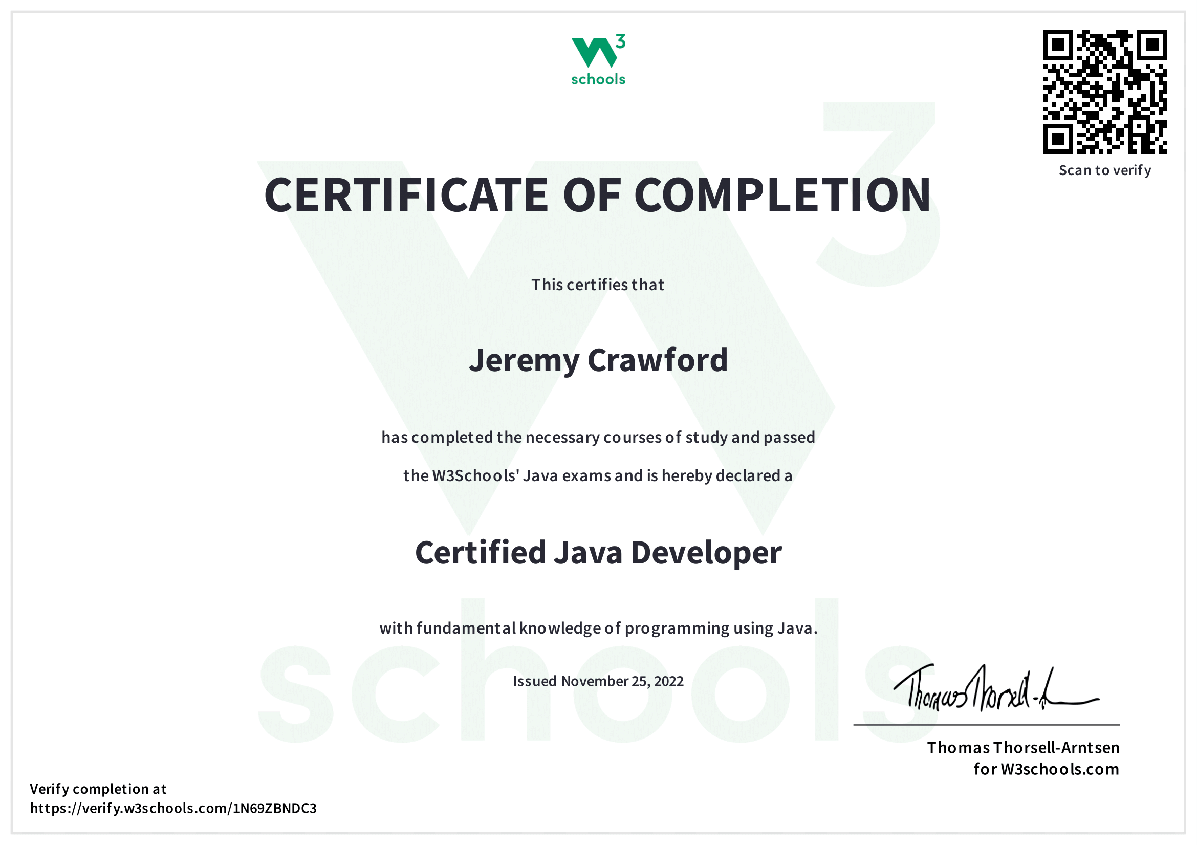 certification